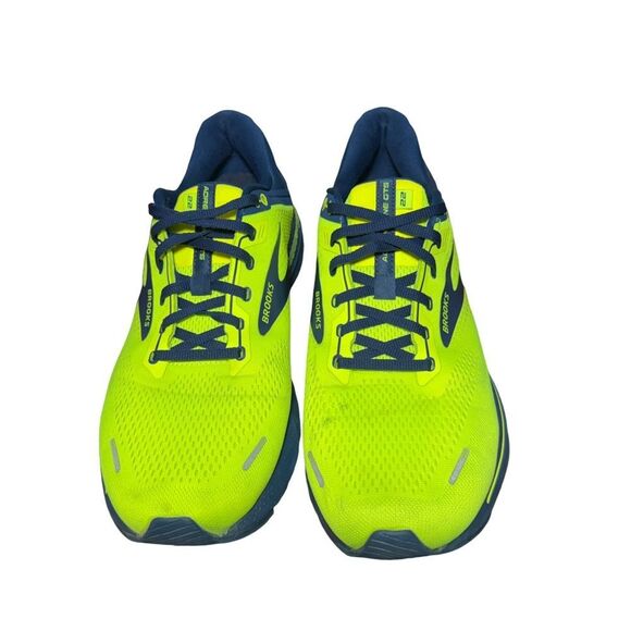Brooks Adrenaline 22 GTS Men’s Athletic Shoe in Yellow/Blue size 13